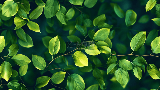 简约绿色树叶叶片纹理场景的背景