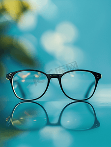 工艺眼镜框摄影照片_医疗眼科矫正的眼镜框
