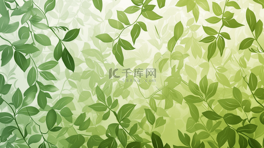 简约绿色树叶叶片纹理的背景