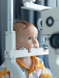 正在进行视力检测的宝宝