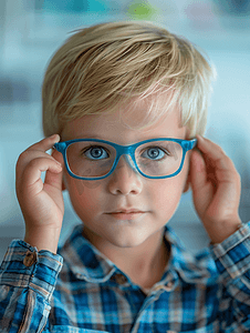 小男孩视力检测