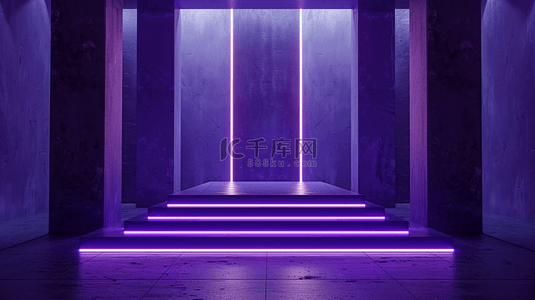 紫色风格背景图片_紫色风格展台合成创意素材背景