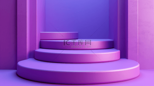紫色风格展台合成创意素材背景