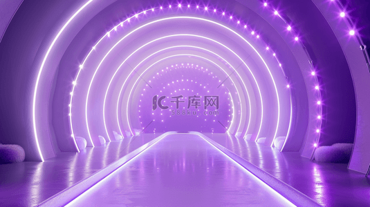 紫色梦幻展台合成创意素材背景