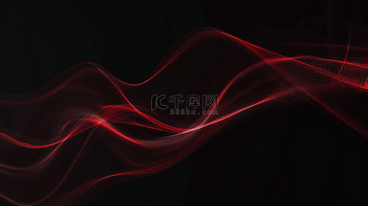 纹理黑背景图片_抽象的黑色背景上有红色波浪背景