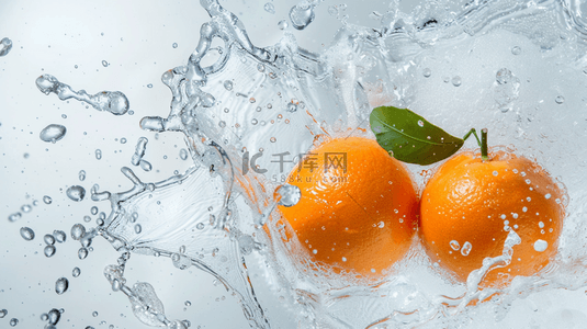 水波水素材背景图片_橘子水波光合成创意素材背景