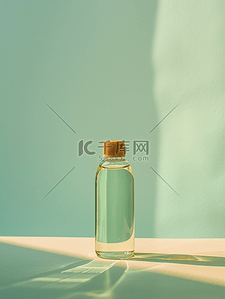 化妆水背景图片_平面简约立体瓶装化妆水的背景