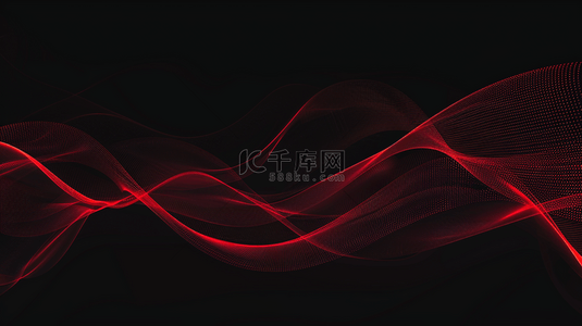 黑色纹路背景图片_抽象的黑色背景上有红色波浪背景