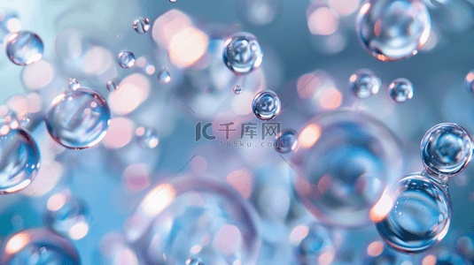 绵密泡沫背景图片_彩色空间气泡泡沫晶莹剔透的背景