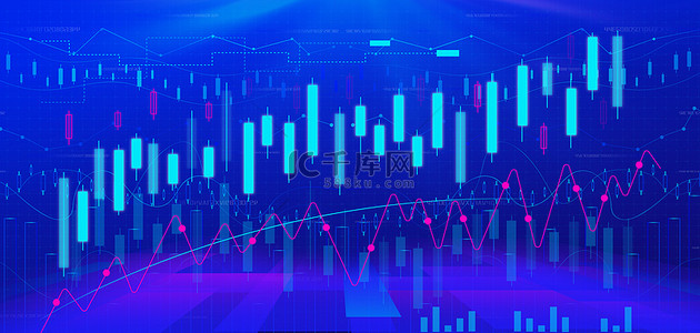 科技蓝色背景素材背景图片_金融行业股市蓝色科技背景素材