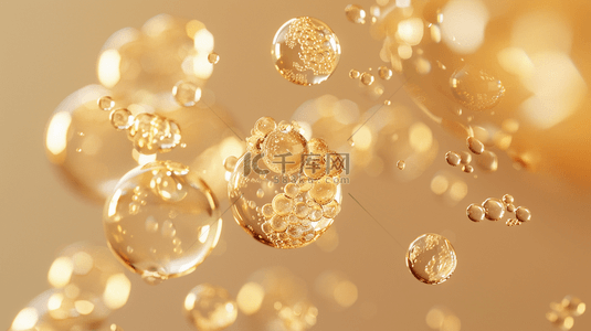 金色闪耀盾牌背景图片_阳光闪耀晶莹泡沫气泡的背景