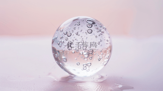 水晶球背景图片_白色晶莹水晶球里泡沫的背景