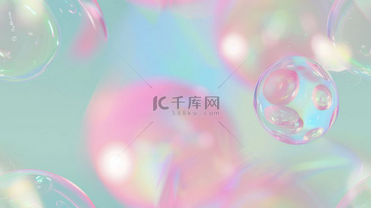 漂浮气泡背景图片_气泡漂浮透明合成创意素材背景