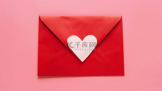 爱心白色背景图片_红色信封爱心标签的背景