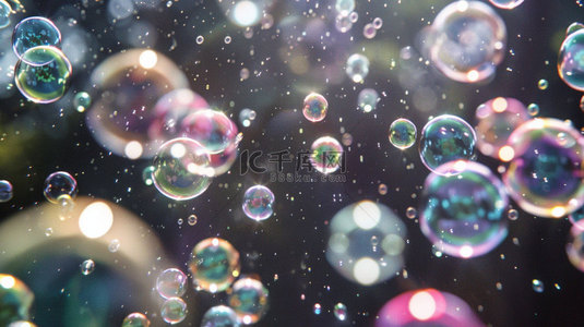 彩色泡泡背景图片_彩色泡泡透明合成创意素材背景