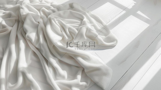 纯白毛巾褶皱合成创意素材背景