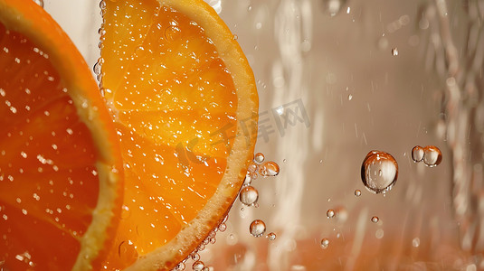 甜橙摄影照片_夏日香橙果汁切片图片