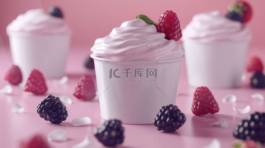 冰淇淋水果背景图片_水果冰淇淋美味合成创意素材背景