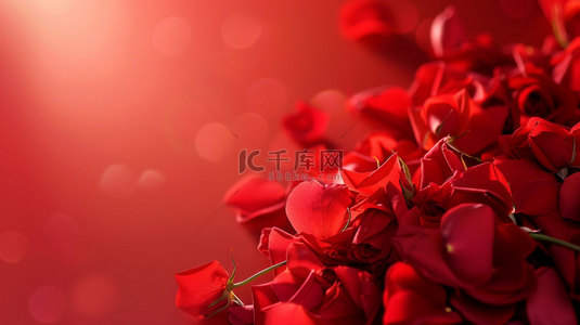红色创意爱心背景图片_红色爱心朦胧合成创意素材背景