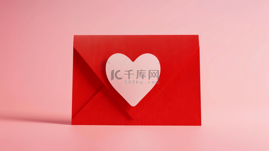 红色信封背景背景图片_红色信封爱心标签的背景