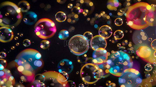 水泡背景图片_水泡分散光滑合成创意素材背景