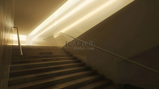 阶梯空间灯光合成创意素材背景