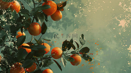 杏树杏子朴素合成创意素材背景