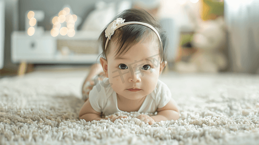 地毯上的婴儿摄影8