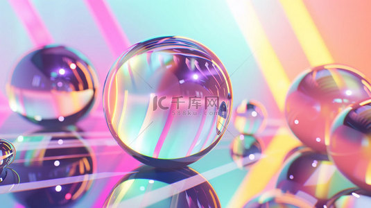 玻璃球透明映射合成创意素材背景