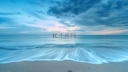 夏季海边风景背景图片_蓝色夏季海边风景背景