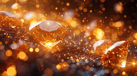 金光钻石奢华合成创意素材背景