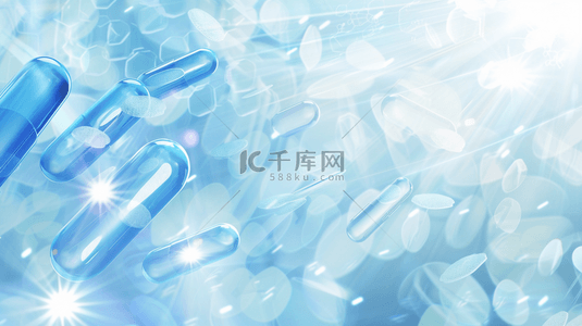 药品背景图片_浅蓝色生物科技研究药品的背景