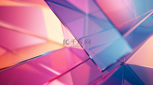 抽象几何创意背景图片_玻璃几何抽象合成创意素材背景