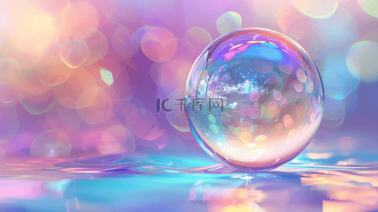 手托着泡沫背景图片_彩色气泡泡沫合成创意素材背景