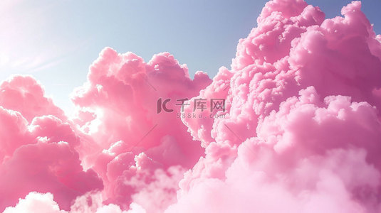 创意天空背景图片_粉色天空自然合成创意素材背景