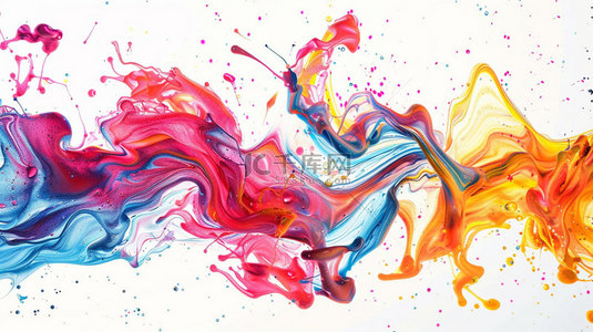 彩色创意艺术背景图片_彩色颜料艺术合成创意素材背景