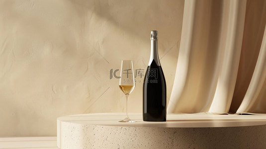 酒杯香槟优雅合成创意素材背景