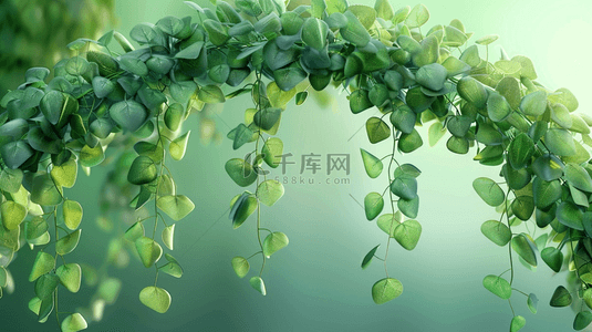 边框背景图片_绿色植物叶子装饰边框背景