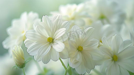 特写白色花瓣花朵清新高清图片