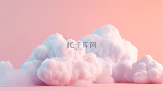 粉色创意唯美背景图片_粉色云朵唯美合成创意素材背景