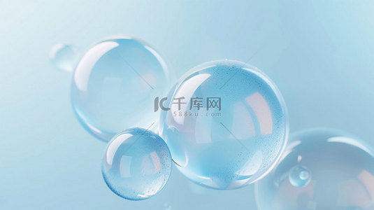 酸性水球背景图片_清澈水球气泡合成创意素材背景