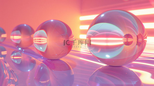 玻璃球透明映射合成创意素材背景