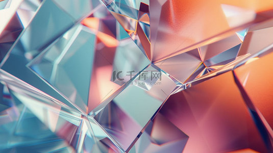几何抽象素材背景图片_玻璃几何抽象合成创意素材背景
