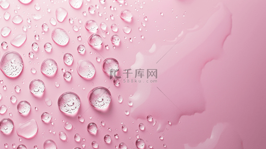 粉色水珠背景图片_粉色平面水滴水珠的背景