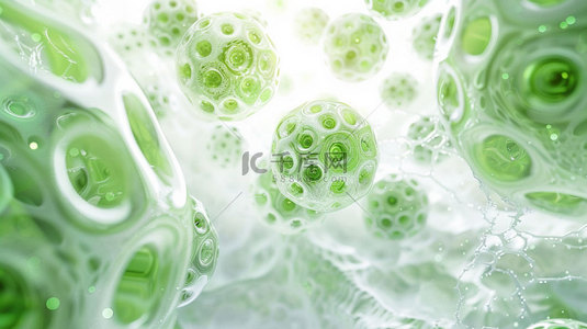 绿色充电免抠背景图片_绿色细菌特写合成创意素材背景