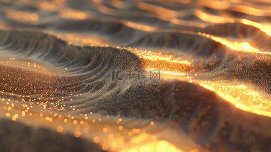 沙滩沙粒夕阳合成创意素材背景