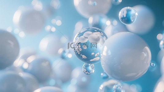 素材气泡背景图片_水球气泡透明合成创意素材背景