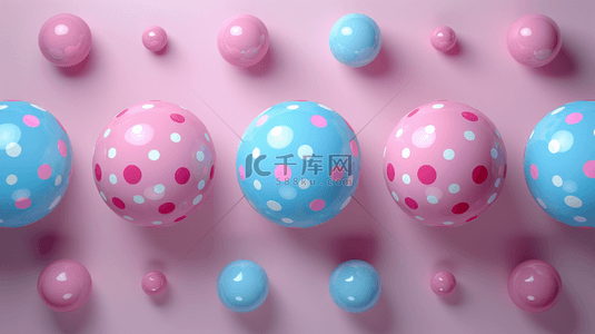 粉色缤纷背景图片_清新唯美卡通圆形气球的背景
