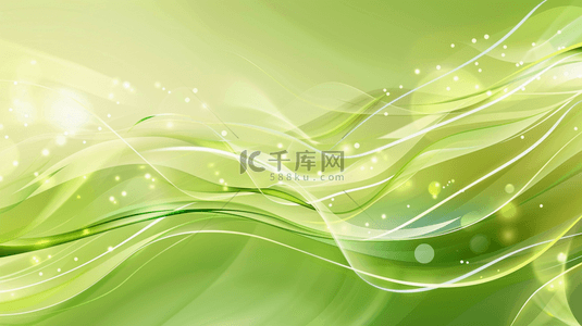 绿色简约艺术树叶纹理的流线的背景