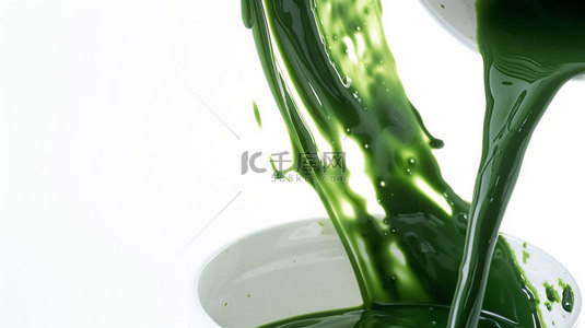 绿色液体倾倒合成创意素材背景